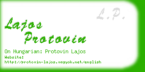 lajos protovin business card